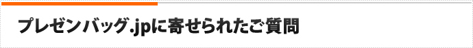 プレゼンバッグ.jpに寄せられたご質問